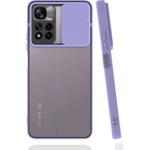 Heptek İletişim Xiaomi Redmi Note 11 Pro Plus 5g Kılıf Slayt Sürgülü Kamera Korumalı Renkli Silikon Kapak