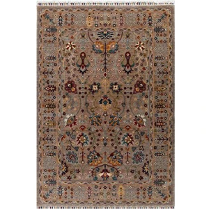 Çam Halı Sultani 805 Vizon Yün ve Bambu ile Özel Tezgahlarda Üretilen Otantik Desenli El Emeği Modern Uşak Halısı
