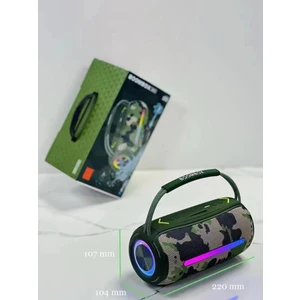 Booms Box 360 Taşınabilir Rgb Ledli Bluetooth Hoparlör Usb-Tf Yeşil