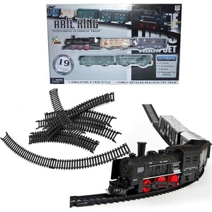 Rail King Pilli Klasik Tren Seti 19 Parça Pilli Raylı Tren