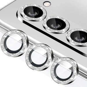 Samsung Galaxy Z Fold 5 Uyumlu Metal Taşlı Temperli Cam Lens Koruyucu