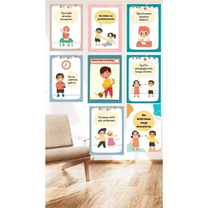 Kt Grup Sınıf Içi Eğitici Çocuk Okul Duvar Sticker Yapılması Gerekenler Duvar Sticker Seti