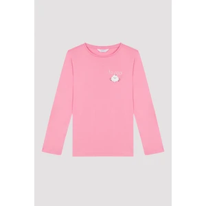 Kız Çocuk Pinky Monster Ck Uuzn Kollu 2'li Pijama Takımı