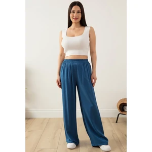 Beli Lastikli Bol Paça Rahat Kalıp Pantolon 2081