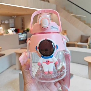 1200ML Astronot Taşınabilir Saman Plastik Su Şişesi (Yurt Dışından)
