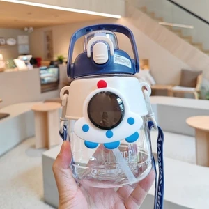 1200ML Astronot Taşınabilir Saman Plastik Su Şişesi (Yurt Dışından)
