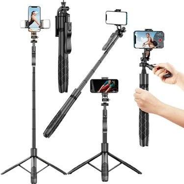 Torima L16 Çok Amaçlı Tripod Selfie Kumandalı 153 cm Anroid Ios Go Pro