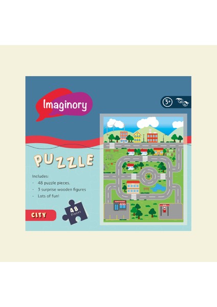 Ahşap Figür Hediyeli Puzzle - Şehir