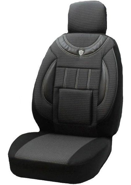 Citroen Jumper Panelvan Kolçaksız Uyumlu 2+1 Koltuk Kılıfı - Füme - Siyah