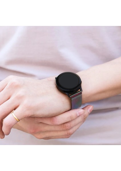 Huawei Watch Gt 2e Huawei Watch Gt2 46MM Uyumlu 22MM Metal Hasır Kordon Manyetik Metal Hasır Örgü