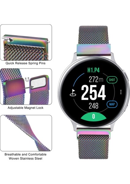 Huawei Watch Gt 2e Huawei Watch Gt2 46MM Uyumlu 22MM Metal Hasır Kordon Manyetik Metal Hasır Örgü
