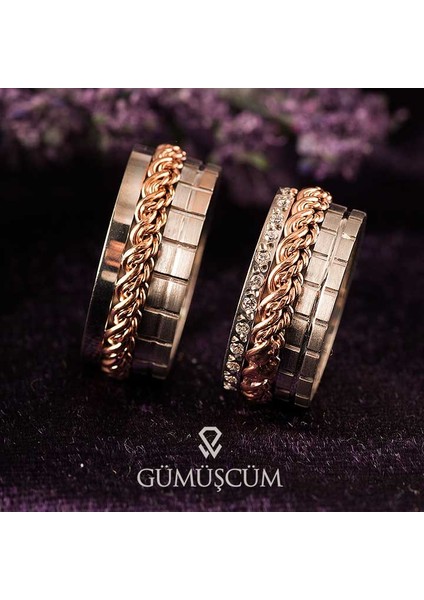 Dora Rose Örgü Modeli Bayan Gümüş Alyans fiyatları