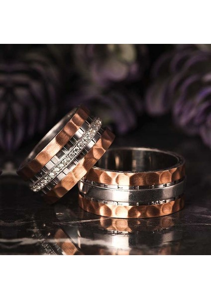 Karanfil Gümüş Alyans Modeli Rose Kaplama Bayan Alyans fiyatları