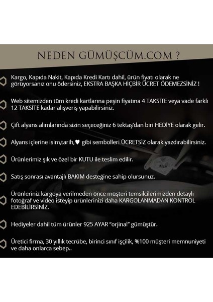 Zeyna Modeli Siyah Taşlı Bay Gümüş Alyans