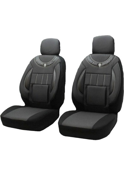Ford Transit Courier Panelvan Uyumlu 1+1 Koltuk Kılıfı - Füme - Siyah
