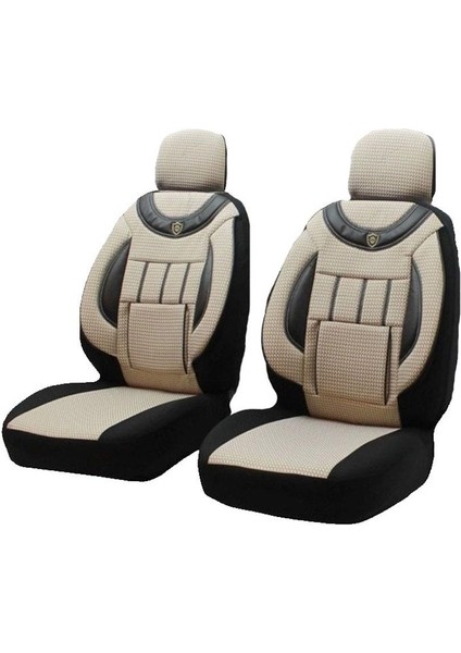 Fiat Palio Panelvan Uyumlu 1+1 Koltuk Kılıfı - Bej - Siyah