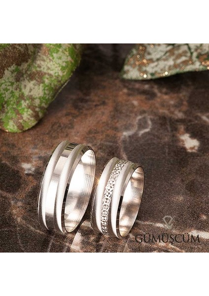 Zakkum Gümüş Alyans Modeli Bay Nişan Yüzüğü modelleri
