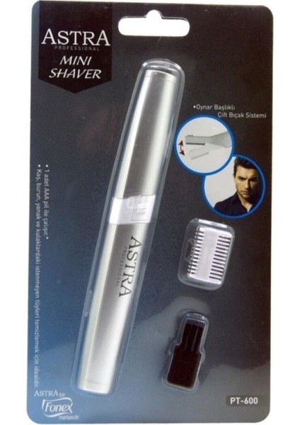 Mini Shaver Burun, Kulak, Kaş Kıl Kesme Makinesi PT-600 AST-07291