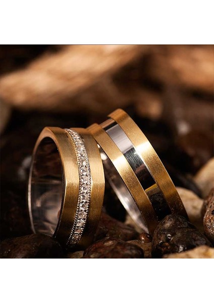 Taçlı Çizgi Rose Model Taşlı Bayan Gümüş Alyans fiyatları