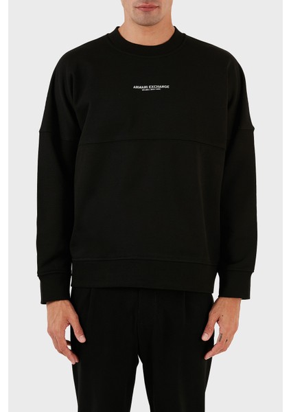 Pamuklu Sırt Baskılı Bisiklet Yaka Relaxed Fit Sweat Erkek Sweat 6rzmlg ZJ4XZ 22CG