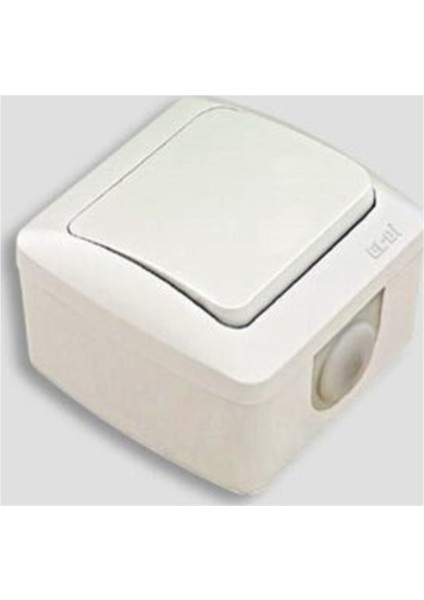 Alsu Anahtar Priz Sıva Üstü Beyaz