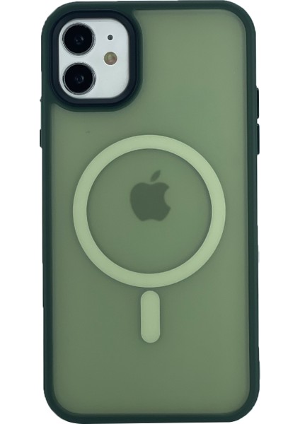 Apple iPhone 11 Uyumlu Mat Renkli Magsafe Arka Koruma Kılıf