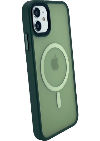 Apple iPhone 11 Uyumlu Mat Renkli Magsafe Arka Koruma Kılıf