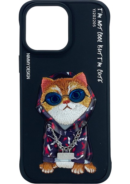 Apple iPhone 13 Pro Max Uyumlu Deri Nakışlı Animal Seri Arka Koruma Kılıf
