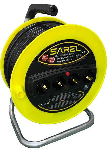 Termal Sigortalı 3*2.5 Mm^2 20 mt Makaralı Uzatma Kablosu