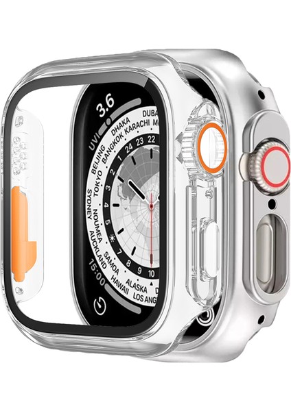 Apple Watch 45MM Ultra Dönüştürücü Şeffaf Kasa ve Ekran Koruyucu