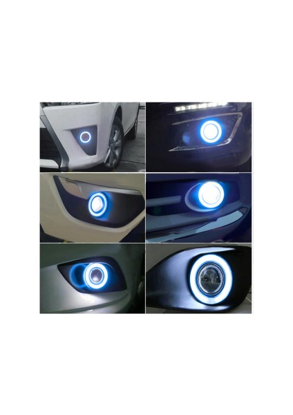 Mercekli Angel LED Halkalı Sis Far 89MM Su Geçirmez Angel Renk Seçenekli (Beyaz, Buz Mavi, Turuncu) fırsatları