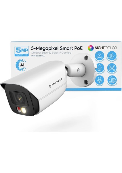 5mp Ip Poe Aı Kamera - Beyaz