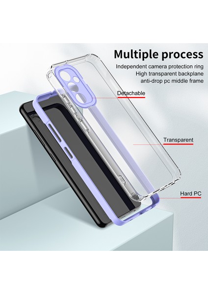 Samsung Galaxy A54 5g Için Uygundur Kontrast Renk Kenarlığı Saydam Cep Telefonu Kılıfları (Yurt Dışından) modelleri