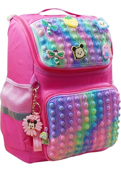 Silikon Yaratıcı Kabarcık Yapboz Okul Çantası (Yurt Dışından)