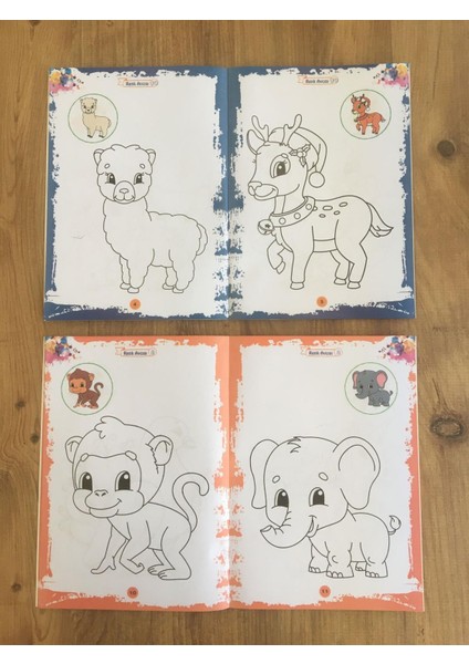 Pembe Renkli Eğitici Etkinlikli Boyama Seti 10 Kitap modelleri