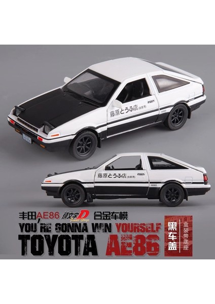 Çocuk Oyuncakları Toyota AE86 Model Araba Sesli ve Işıklı Dört Kapılı Kutuyu Geri Çekin (Yurt Dışından)