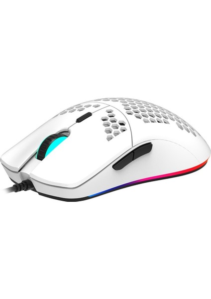 AJ390 USB Kablolu Oyun Mouse - Siyah (Yurt Dışından)