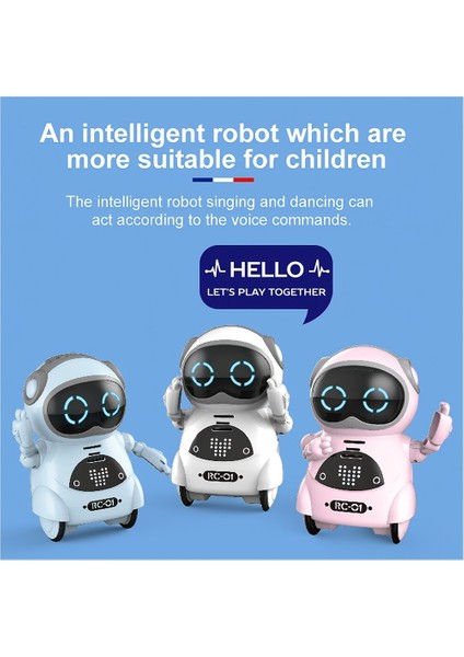 Mini Cep Robotu Çok Aktiviteli Çocuk Sesli Akıllı Küçük Hazine Oyuncak English Edition (Yurt Dışından)