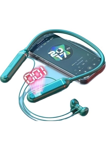 Dijital Ekran 5.2 ile Bluetooth Kulaklık Asılı Boyun (Yurt Dışından)