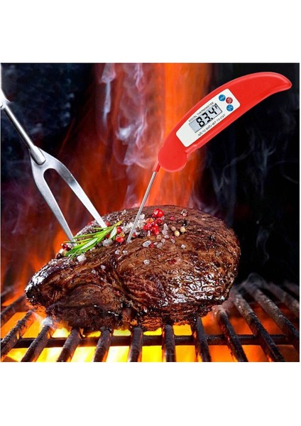 Mutfak Barbekü Izgara Katlanır Termometre Pişmiş Gıda Hızlı Sıcaklık Probu Elektrikli Dijital Ekran Su Termometresi (Yurt Dışından) fiyatları