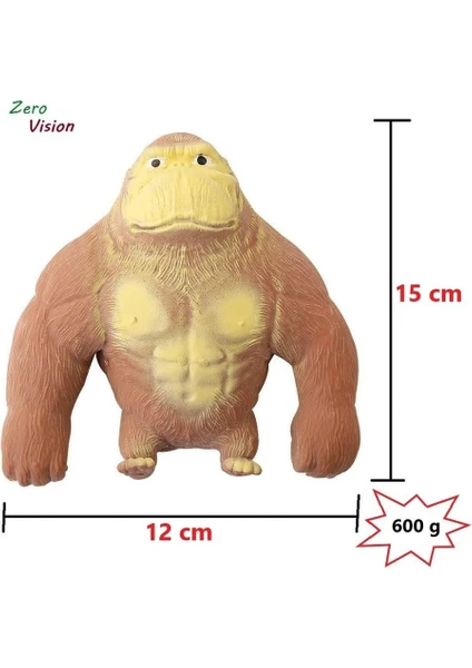 Tiktok'ta Stres Önleyici Oyuncaklar, Squishy Gorilla, Medium, 600G (Yurt Dışından)