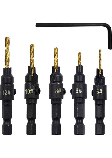 Altıgen Saplı Ağaç Işleme Havşa Matkap El Matkabı Delme Pah Kırma Yapışık Matkap Seti Aracı Havşa Bükümlü Matkap (Yurt Dışından)