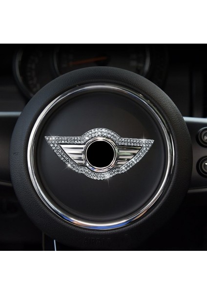 İdeal Aksesuar Mini Cooper Taşlı Direksiyon Logosu Kristal Mini Cooper Stone Crystal Steering Wheel Logo