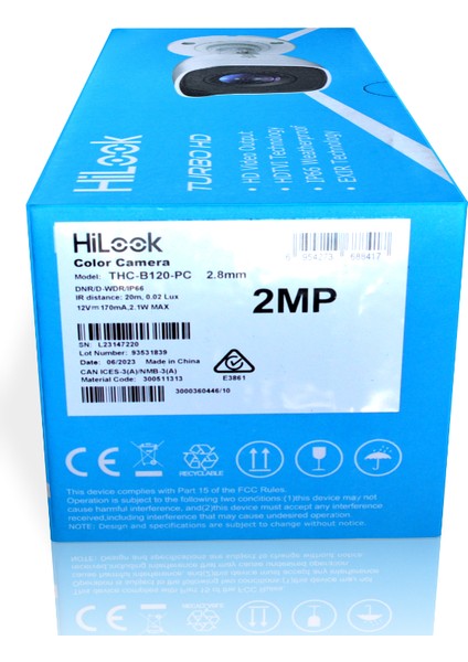 THC-B120-PC 2mp 2.8mm Exır Bullet Kamera 2mp Ahd Güvenlik Kamerası