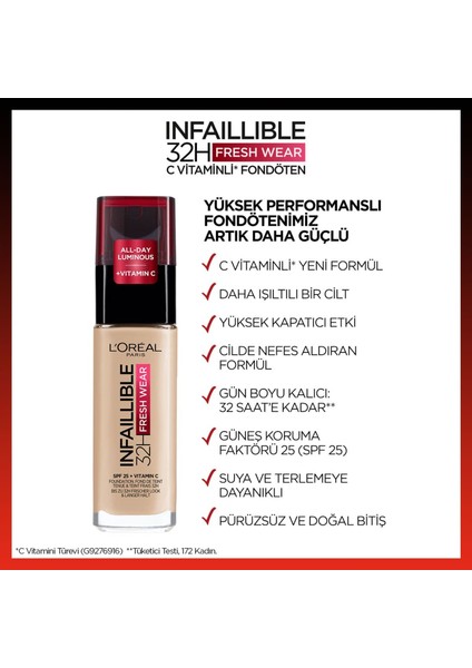 L'Oréal Paris Loreal Paris Infaillible Fondöten 140 GOLDEN BEIGE