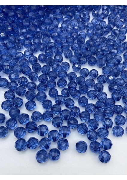 100GR 10MM Saks / Koyu Mavi Petek Model Akrilik Boncuk, Takı,çanta Yapım Boncuğu (100GR,~210 Adet) fiyatları