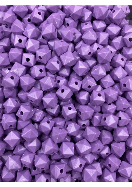 100GR 10MM Opak Lila Renk Küp, Kübik Model Akrilik Boncuk ,çanta Boncuğu (100GR,~200 Adet) modelleri
