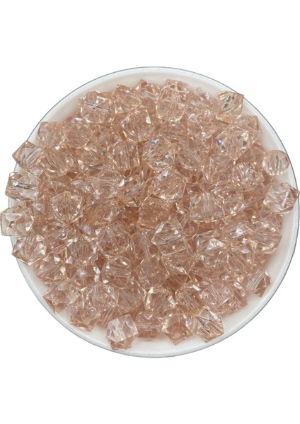 100GR 12MM Mercan / Somon Renk Küp, Kübik Model Akrilik Boncuk,takı,çanta Boncuğu (100GR,~110 Adet) fiyatları