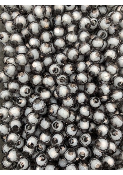 10MM Içi Boncuklu Füme / Gri Renk Akrilik Petek Model Boncuk,takı,çanta Boncuğu (100GR,~200 Adet) fırsatları