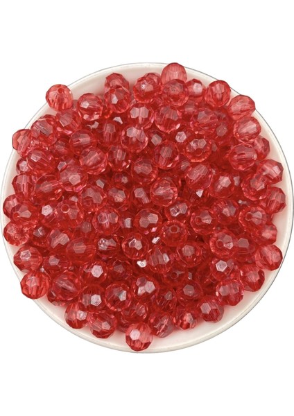 100GR 10MM Fuşya Renk Petek Model Akrilik Boncuk,takı,çanta Yapım Boncuğu (100GR,~210 Adet)